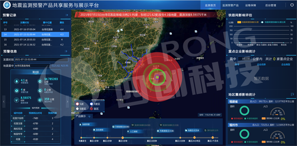地震監(jiān)測(cè)預(yù)警信息服務(wù)平臺(tái)